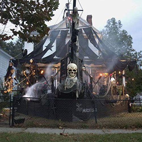 25 Ft. Creepy Halloween Cloth - Black, Gray, Purple, White - 2 Pack