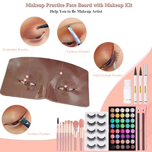 3D Makeup Practice Face Board Set with Kit for Artists, Students & Beginners - Eyes & Eyeshadow Training - Variation #4