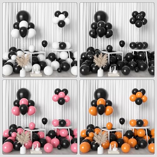 Black Balloon Arch Garland Kit - 153pcs with Different Sizes & Accessories - Black Variation
