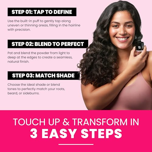 VELO Root Touch Up Hair Color Powder - White, Instant Gray & Root Cover, Long Lasting, Sweatproof, Travel-Ready