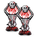 2 Pack Self Standing Skeleton Balloons - Halloween Decorations, 3.7FT