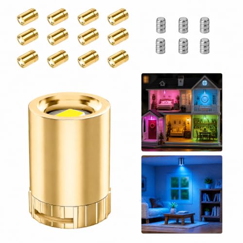 Mini RGB LED Lights Battery Powered for Crafts & Decorations - 12 Pack