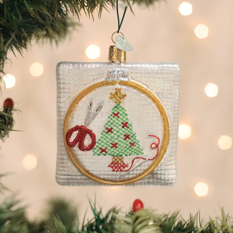 Christmas Cross Stitch Tree Ornament - Handmade Holiday Decor - Variation of THIS listing