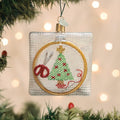 Christmas Cross Stitch Tree Ornament - Handmade Holiday Decor - Variation of THIS listing