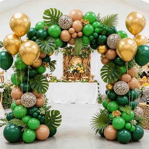 Green Latex Balloons Set - 100pcs 12 Inch Party Decorations for Weddings, Birthdays & Holidays