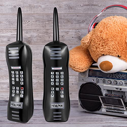 8-Pack Inflatable Retro Mobile Phones - 26 Inch 80s 90s Party Decorations