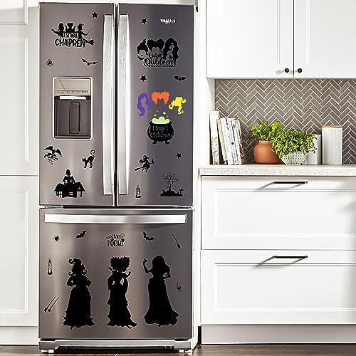 Hocus Pocus Halloween Window Clings Set - 9 Sheets, 91 Reusable Stickers