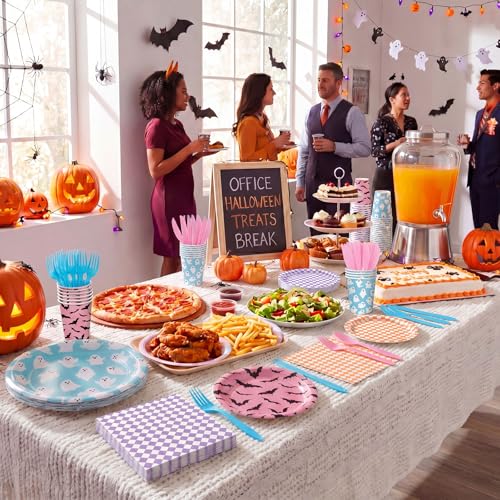 Halloween Paper Plate and Napkin Set - Candy Variation, 24 Guests