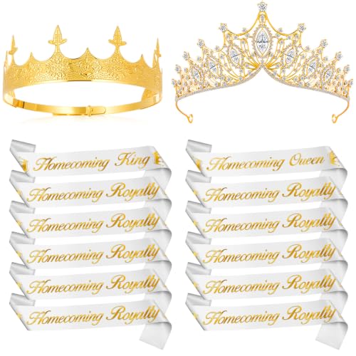 12 Pcs Homecoming Sashes Set for Court & Decorations