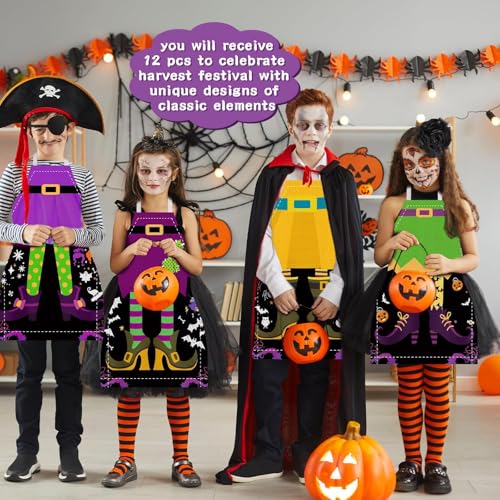 Halloween Apron Witch Leg - 12 Pcs Spooky Kitchen & Party Aprons