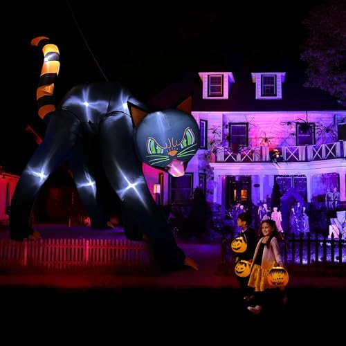 13FT Giant Black Cat Halloween Inflatable Outdoor Decoration - Yard Decor
