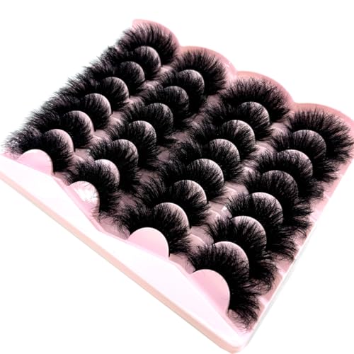 14/16 Pairs Fluffy Mixed Length 3D Mink False Eyelashes Long Thick Natural Look TN06