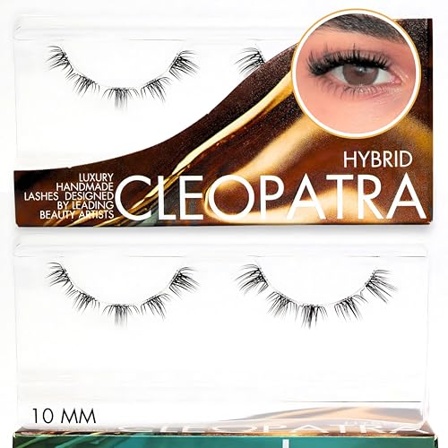 10mm Cleopatra Lash Clusters - Wispy Korean Silk Eyelash Extensions, DIY Natural Look, Long Lasting, 10 Individual Lashes - Variation: 10 mm / Cleopatra