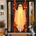 Medium Plus Ghost Halloween Decorations with Swing & Lights - 5.3ft Outdoor & Indoor Ghost Decor