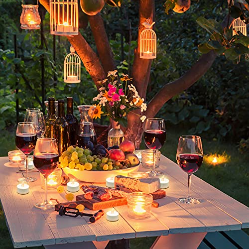 Warm Yellow LED Flameless Tea Lights 400PCS Battery Operated Candles