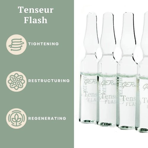Gernetic Tenseur Flash - Lifting Facial Ampoules for Mature Skin | 7-Day Intensive Firming Treatment, 7 x 2ml Vials