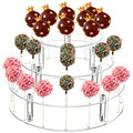 3-Tier Acrylic Cake Pop Display Stand - Clear Lollipop Holder for Parties