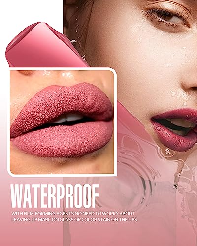 Black Matte Liquid Lipstick - Long Lasting, Smudgeproof, Vegan, 1 Ounce - 911 Black Rose