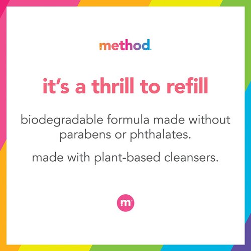 Method Gel Hand Soap Refill, Vetiver + Amber, Biodegradable Formula, 34 Fl Oz (Pack of 2)