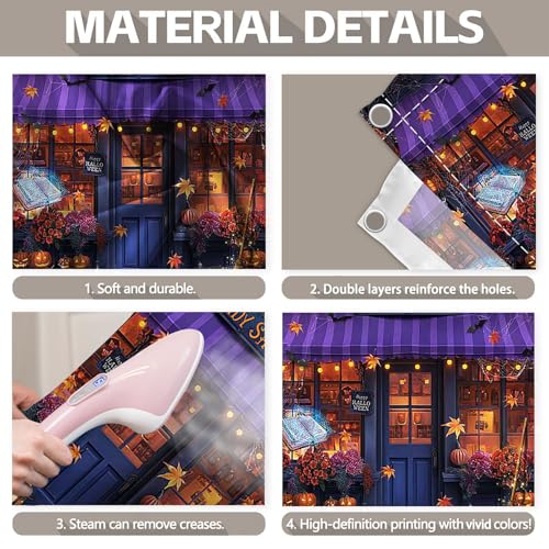 Halloween Candy Shop Garage Door Banner Decorations - 8x7ft