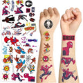 Spider-Man Temporary Tattoos Set - 10 Sheets Cartoon Hero Stickers - Variation SP