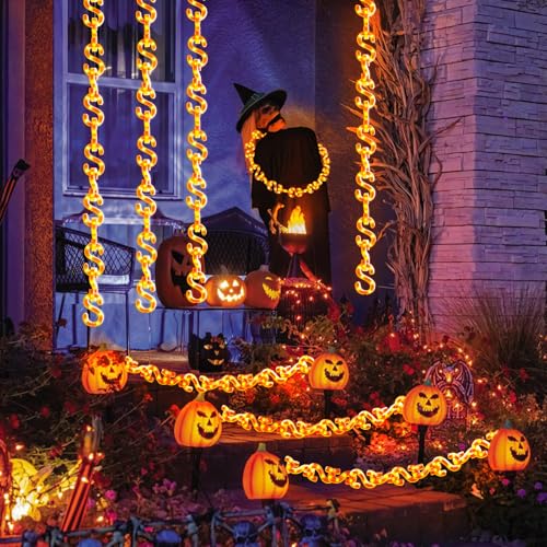 Halloween String Lights Battery Operated 10Ft 160 LEDs Waterproof with 8 Modes - Orange (Variation of THIS listing)
