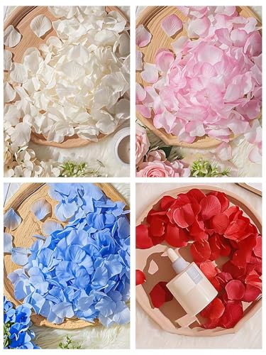 1000PCS Peach Blush Gradient Simulated Rose Petals for Wedding & Party Decoration - Romantic & Reusable