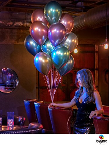 Chrome Green Metallic Latex Balloons - 11 Inch, 100 Count for Party Decor