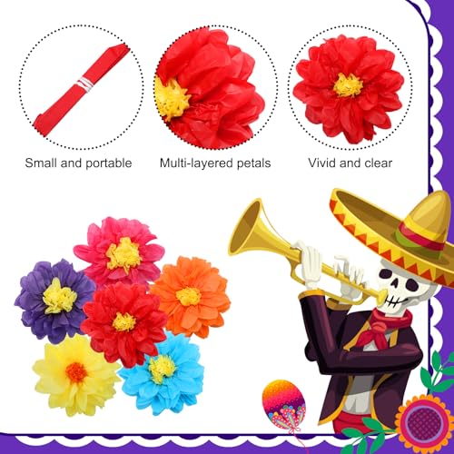 Mexican Christmas Tree Decorations Set with Banners Flores Papel Picado