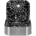 Halloween Disposable Paper Plates 7 Inch Spider Web Design - Pack of 100, Party Dinnerware