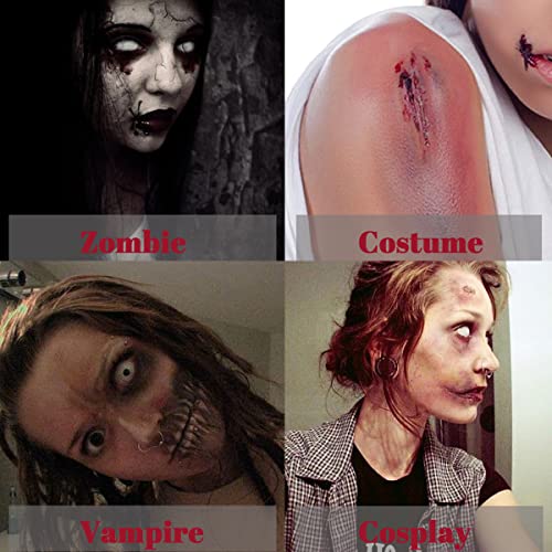 Halloween SFX Makeup Kit for Special Effects Stage & Body Art - 3 Creation Methods