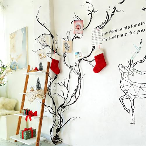 98-Inch Bendable Fake Tree Vine with Moss for Halloween & Holiday Decor