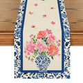 13x90 Inch Blue Table Runner for Dining Table - Summer Kitchen Decor