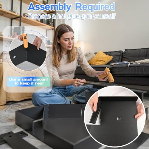 Black 4FT Light Up Number 4 Marquee for Birthday Party Decorations - Foam Cardboard Giant Cut-Out