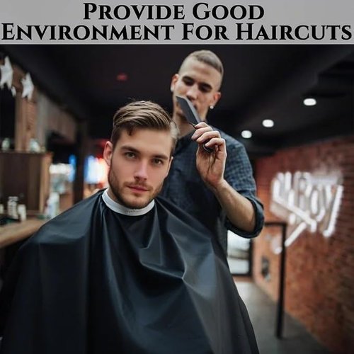 Black Waterproof Hair Salon Cape – Unisex Barber Capes with Snap Closure for Haircuts, Coloring, and Styling (Black, 8-Pack).