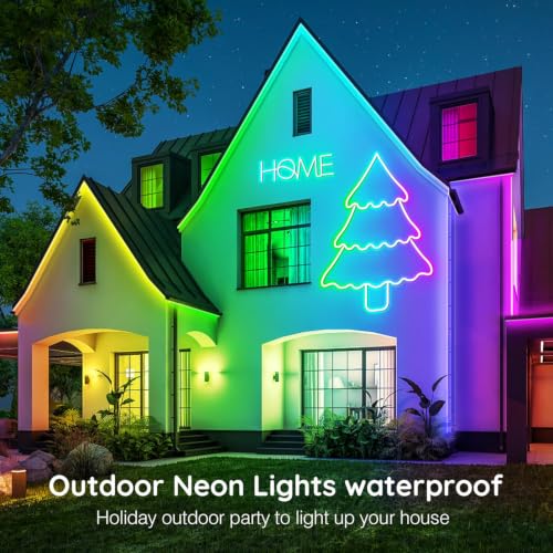 20Ft RGB LED Neon Rope Lights Waterproof Outdoor & Indoor Decor