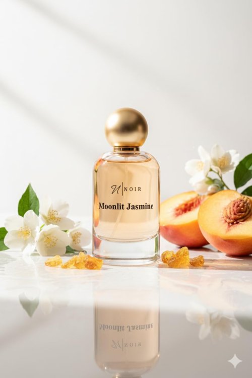 NOIR Moonlit Jasmine Eau de Parfum for Women - Luxurious Sweet Floral Scent with Jasmine, Peach & Amber | Long-Lasting 100ml / 3.4 Fl Oz