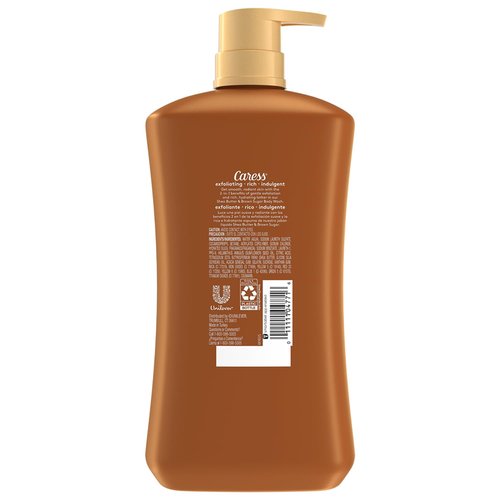 Caress Body Wash, Shea Butter & Brown Sugar 2-Pack, Moisturizing Body Wash for Gorgeous, Radiant Skin, Exfoliating Body Soap Liquid, 30 Fl Oz