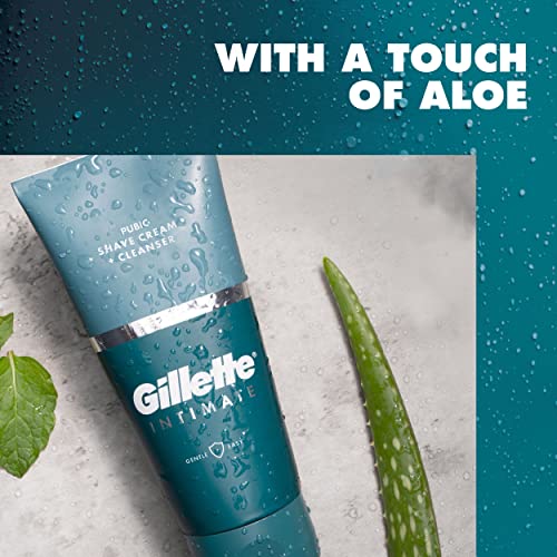 Gillette Intimate 2-in-1 Pubic Shave Cream & Cleanser - 6 Oz, Gentle & Paraben-Free