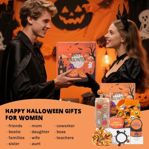 Halloween Gift Basket with Spooky Decor and Accessories - Boo Box for Women & Teens