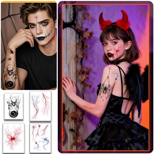 Halloween Zombie SFX Makeup Scar Tattoos - 30 Sheets with Variation of This Listing