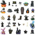 Halloween Miniature Figurines Set - 30 Resin Decorative Figures for Table Decor & Collecting