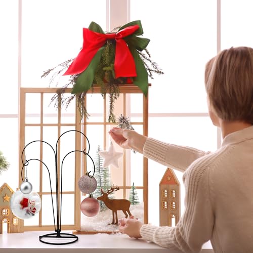 6 Pack 12 Inch Black Ornament Display Stands for Christmas & Holiday Decorations