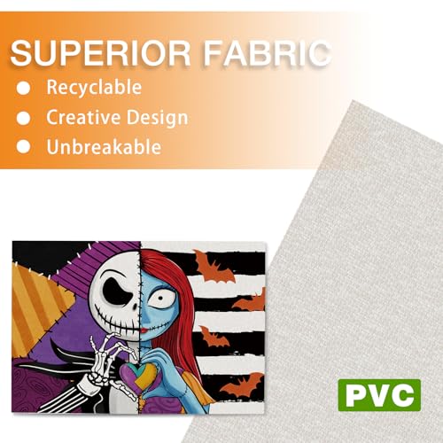 Halloween Jack Placemats Set of 4 - Vibrant Seasonal Dining Decor