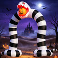 Halloween Inflatable Sandworm Archway with LED Lights - 10FT Long 8FT Tall Outdoor Decor - Trick or Treat Yard & Garden Decorations