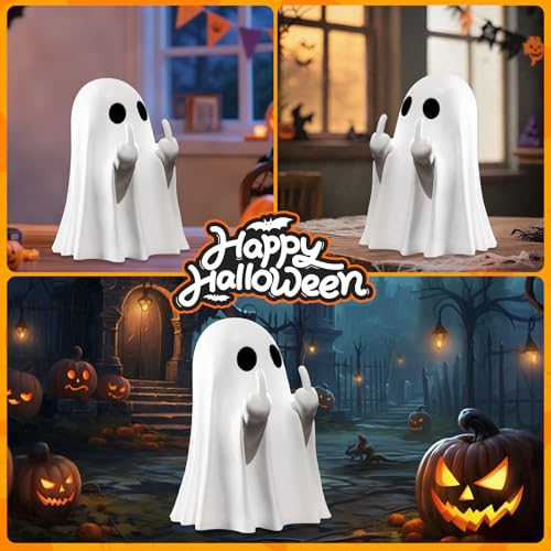 Halloween Ghost Figurine Spooky Resin Decor for Indoor Home & Table Displays