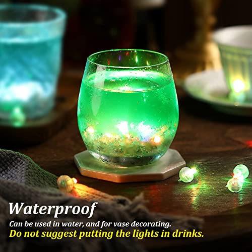 Green Balloon Light Set - 50 PCS Mini LED Lanterns with Loop - Flash Variant