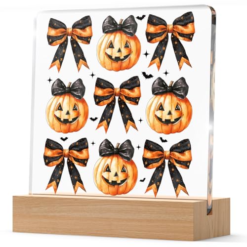Fall Pumpkin Ghost Halloween Decorations for Indoor Home Shelf Display