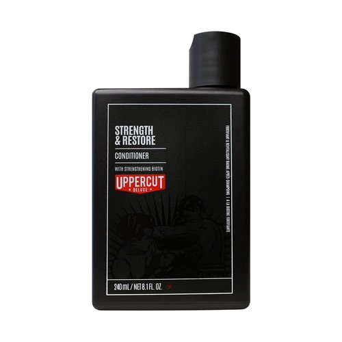 Uppercut Deluxe Conditioner - Strength & Restore 8oz | Biotin & Caffeine for Thin, Fine Hair | Moisturizing Daily Care