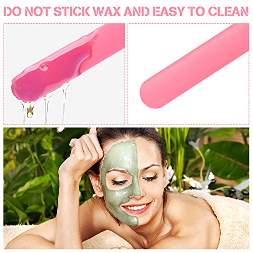 Pink Silicone Wax Spatula - Reusable Non-Stick Hair Removal Applicator